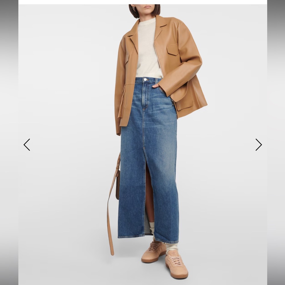 Agolde Leif Denim Maxi Skirt